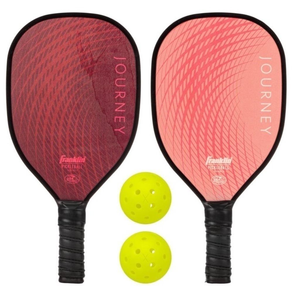 NEW Franklin Sports 2 Player Wood Journey Pickleball Paddle and Ball Set NWOT